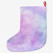 Lila Stars Confetti Großer Weihnachtsstrumpf (Rückseite)