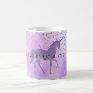 Lila Stars Confetti Kaffeetasse
