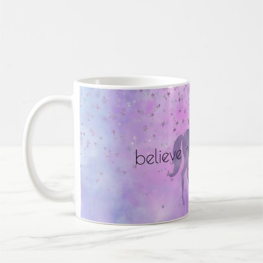 Lila Stars Confetti Kaffeetasse (Links)