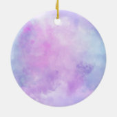 Lila Stars Confetti Keramik Ornament (Hinten)