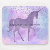 Lila Stars Confetti Mousepad (Vorne)