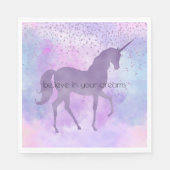 Lila Stars Confetti Serviette (Vorderseite)