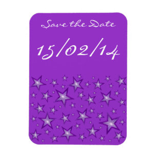 Lila Stars "Save the Date" lila Magnet