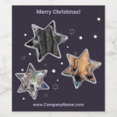 Lila Stars Senior Zuhause Care Fotos Weihnachten Weinetikett (Einzelnes Label)