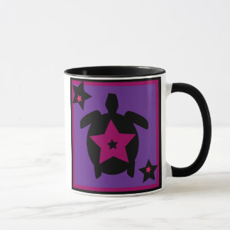 Lila Stars Turtle Tasse