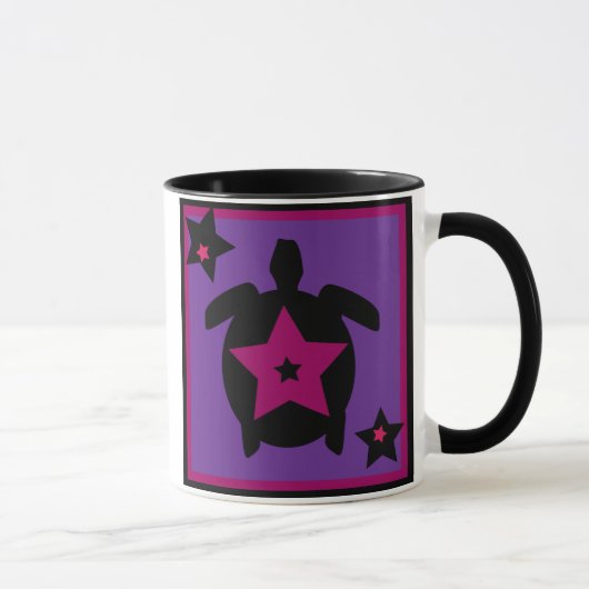 Lila Stars Turtle Tasse (Rechts)