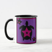 Lila Stars Turtle Tasse (Links)