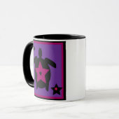 Lila Stars Turtle Tasse (Vorderseite Links)