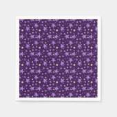 Lila Stars Violet Starry Night Baby Dusche Serviette (Vorderseite)
