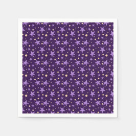 Lila Stars Violet Starry Night Baby Dusche Serviette