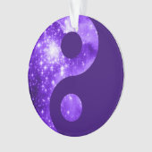 Lila Stars Yin Yang Symbol Ornament (Vorderseite)