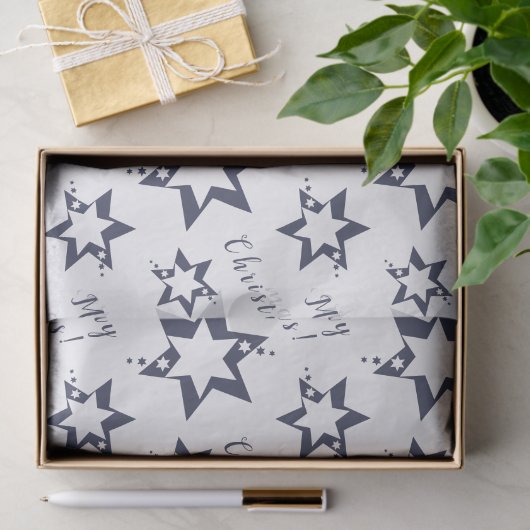 Lila Stary - Frohe Weihnachten individuell anpassb Seidenpapier (Geschenk)