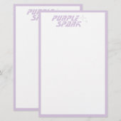 Lila Stationierung kleiner Unternehmen Briefpapier (Vorne/Hinten)