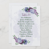 Lila, staubblaue Blumenkarte Einladung (Vorne/Hinten)