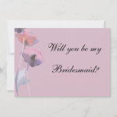 Lila staubige Rose Mohn werden Bridesmaid Vorschla Einladung (Vorderseite)