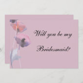 Lila staubige Rose Mohn werden Bridesmaid Vorschla Einladung (Vorne/Hinten)