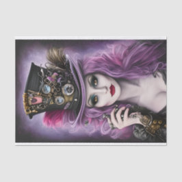 Lila Steampunk Beauty Seidenpapier