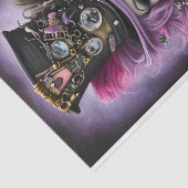 Lila Steampunk Beauty Seidenpapier (Ausschnitt)