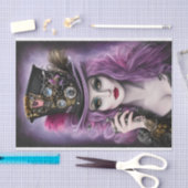 Lila Steampunk Beauty Seidenpapier (Handwerk)