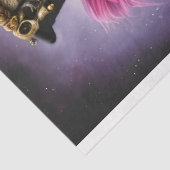 Lila Steampunk Beauty Seidenpapier (Ausschnitt)