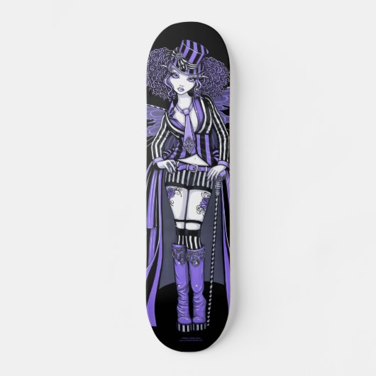 Lila Steampunk Couture-feenhafte Skate-Plattform Skateboard (Vorderseite)