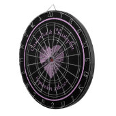 Lila Steampunkherz Thema Hochzeitsspiel-Dekoration Dartscheibe (Vorderseite rechts)