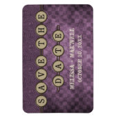 Lila Steampunktasten Save the Date Flexi Magnet (Vertikal)