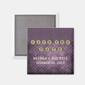 Lila Steampunktasten speichern das Datumsfenster Magnet (Vorderseite/Rückseite)