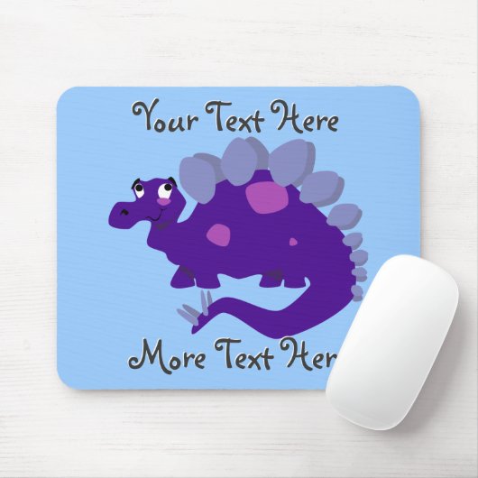 Lila Stegosaurus Mousepad (Mit Mouse)