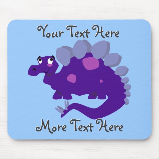Lila Stegosaurus Mousepad (Vorne)