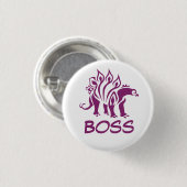 Lila Stegosaurus Spiked Dinosaurier Button (Vorne & Hinten)