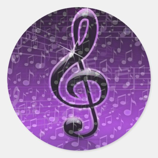 Lila Steine!_ Runder Aufkleber (Vorderseite)