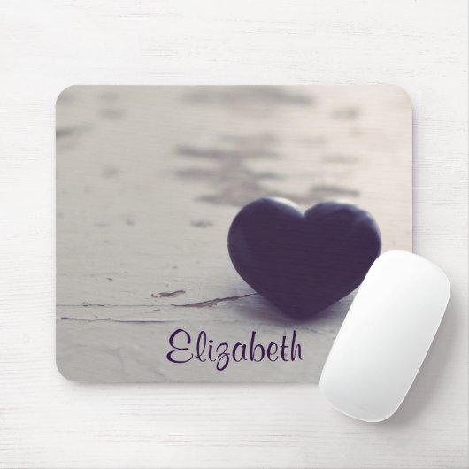 Lila Steinherz am Strand Personalisiert Mousepad (Mit Mouse)