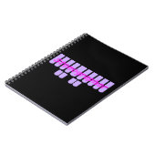 Lila Stenograf Steno Maschinen-Schlüssel Notizblock (Linke Seite)