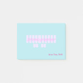 Lila Stenografin-Tasten Post-it Klebezettel (Vorderseite)