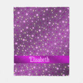 lila Stern, Form, glänzend, Design, Grafik, Fleecedecke (Vorderseite)