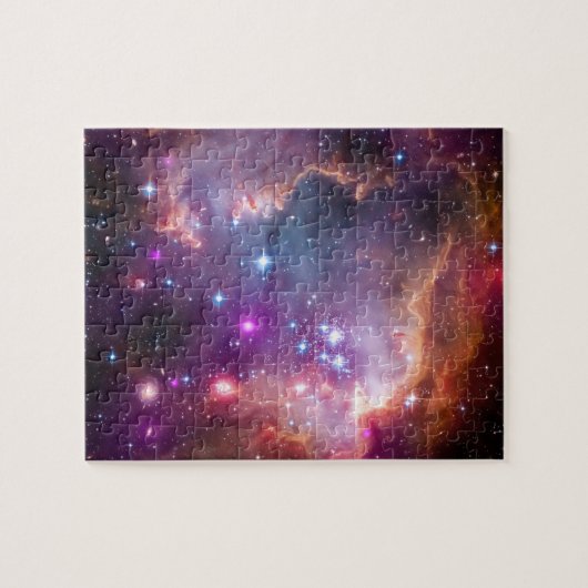 Lila Stern-Galaxie-Raum-Astronomie Puzzle (Horizontal)