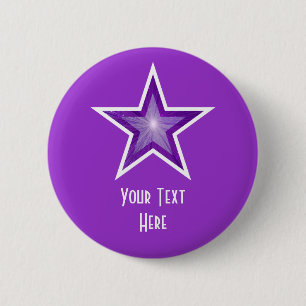Lila Stern 'Ihr Text' Knopf lila Button