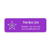Lila Stern "Name"-Textzeichen klein lila (Vorne)