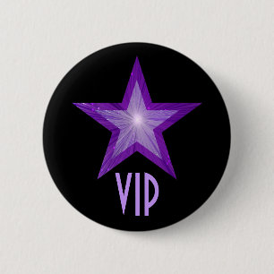 Lila Stern 'VIP' Knopf schwarz Button