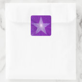 Lila-Sternchen-Aufkleber Quadratischer Aufkleber (Tasche)