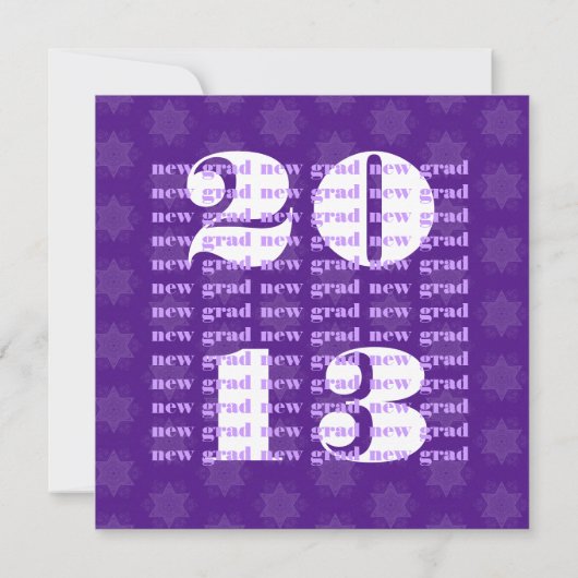 Lila Sterne 2013 Neuer Grad oder Wechsel auf ein b Ankündigung (Rückseite)