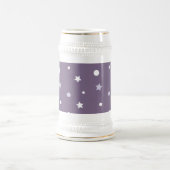 Lila Sterne Bierglas (Mittel)