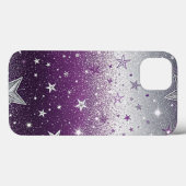 Lila Sterne Case-Mate iPhone Hülle (Rückseite (Horizontal))