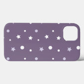 Lila Sterne Case-Mate iPhone Hülle (Rückseite (Horizontal))