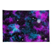 Lila Sterne der Blauen Galaxie Kissenbezug (Rückseite-Rechts)