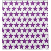 Lila Sterne Design Duschvorhang (Vorderseite)