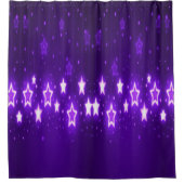 lila Sterne Duschvorhang (Vorderseite)