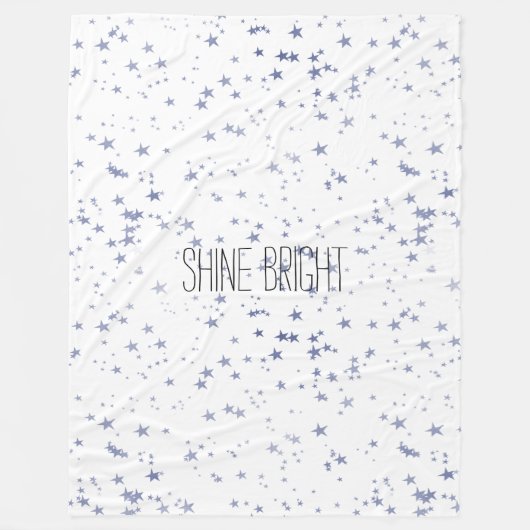 Lila Sterne Fleecedecke (Vorderseite)