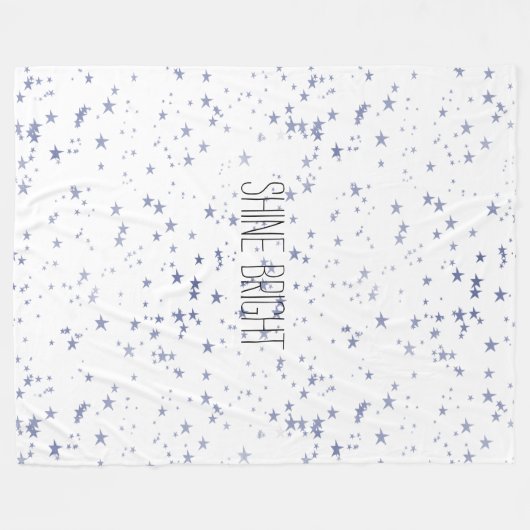 Lila Sterne Fleecedecke (Vorderseite (Horizontal))